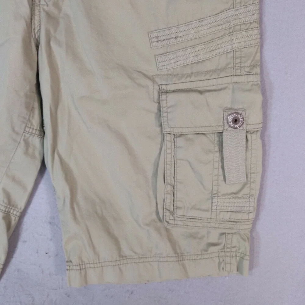 Request jeans cargo shorts men's‎ 30 X 13 khaki tan cotton long grunge outdoor